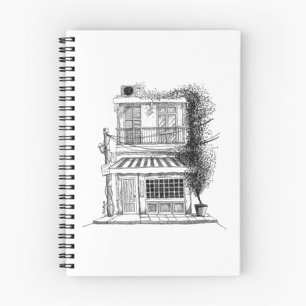 Aperçu de l'œuvre croquis de maison, art de croquis d'architecture, dessin à l'encre, dessin d'architecture, art de croquis, croquis de maison dessiné à la main, dessin au trait créée et vendue par CandyBrush.