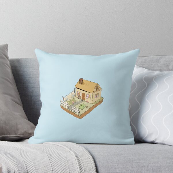 Item preview, Copy of  Froggy Cottage throw pillow designed and sold by mintimochi.