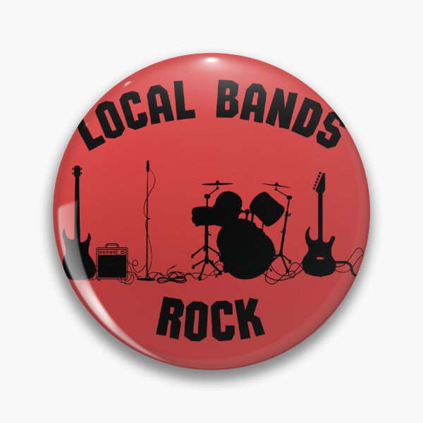 Item preview, Local Bands Rock Black And Red Circle designed and sold by Pink Ribbon.