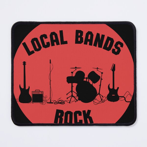 Item preview, Local Bands Rock Black And Red Circle designed and sold by Pink Ribbon.