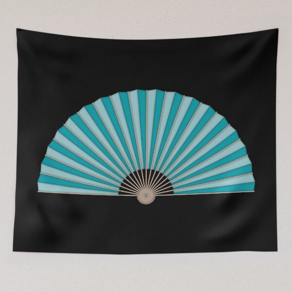 Item preview, Teal handheld folding fan designed and sold by MbyMorganK.