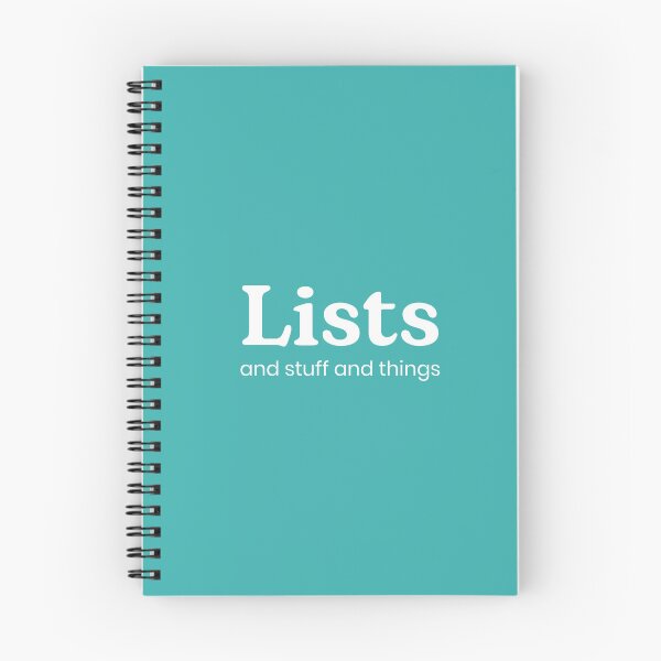 Item preview, Lists and stuff and things journal designed and sold by Your Word Co.