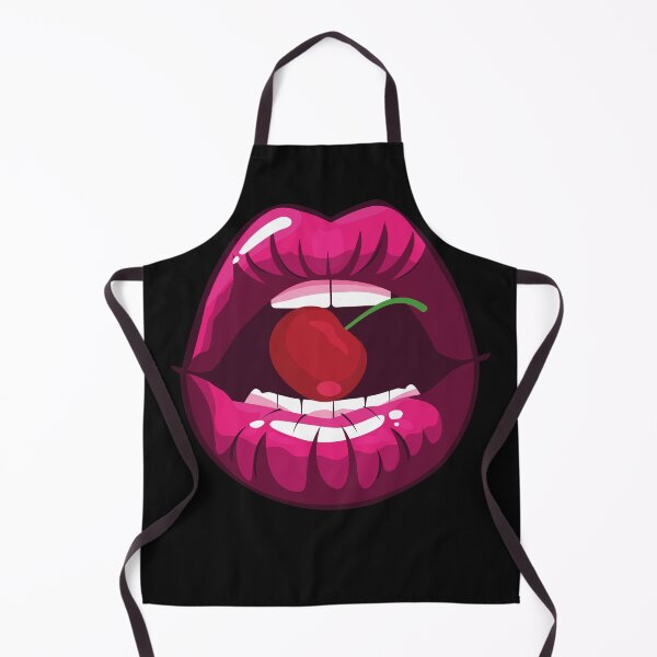Item preview, Sexy Lipstick Mouth Biting Cherry designed and sold by BoozieHumor.