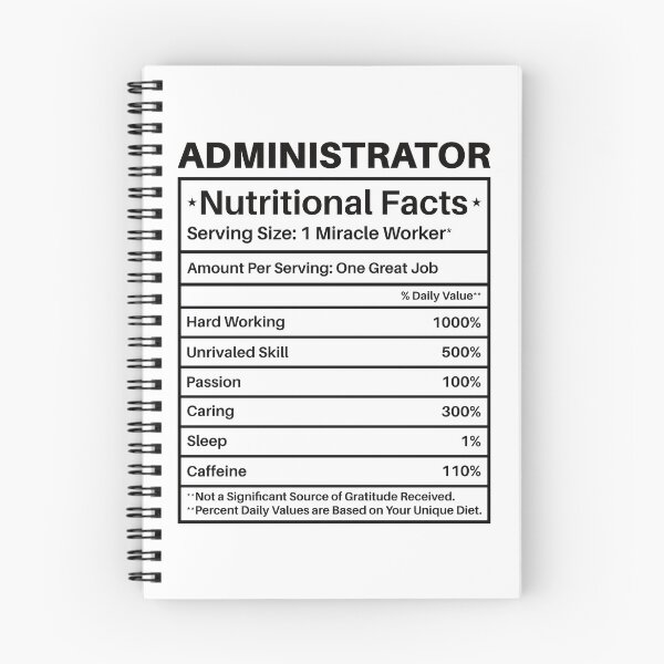 Item preview, Administrator Nutritional Facts: Funny Administrator Gift designed and sold by Adexyl.
