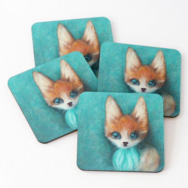 Item preview, Turquoise Kawaii Fox designed and sold by Staibshine.