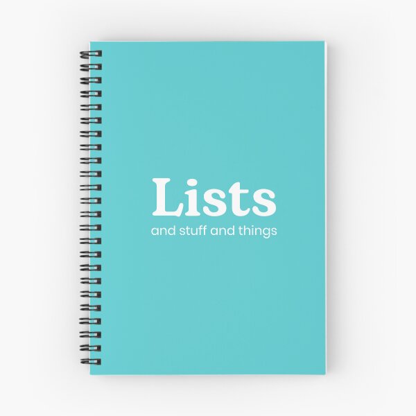 Aperçu de l'œuvre Listes et journal de trucs et choses créée et vendue par Your Word Co.