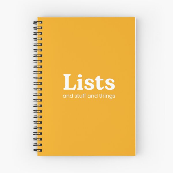 Item preview, Lists and stuff and things journal designed and sold by Your Word Co.