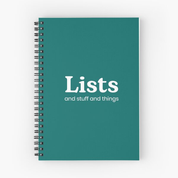 Aperçu de l'œuvre Listes et journal de trucs et choses créée et vendue par Your Word Co.