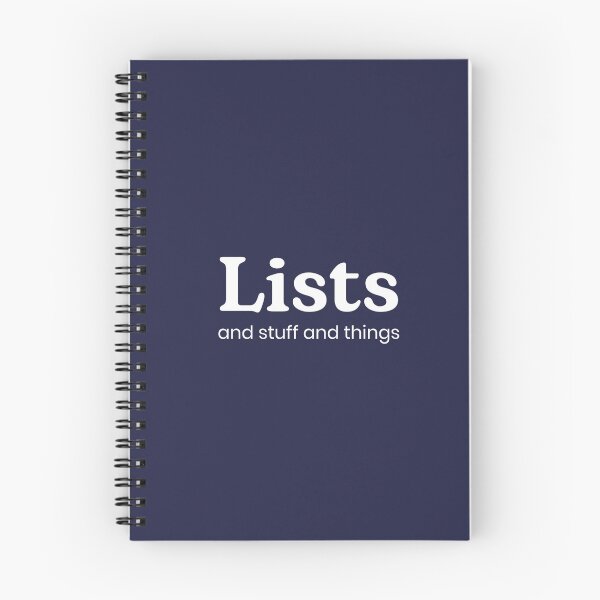 Aperçu de l'œuvre Listes et journal de trucs et choses créée et vendue par Your Word Co.