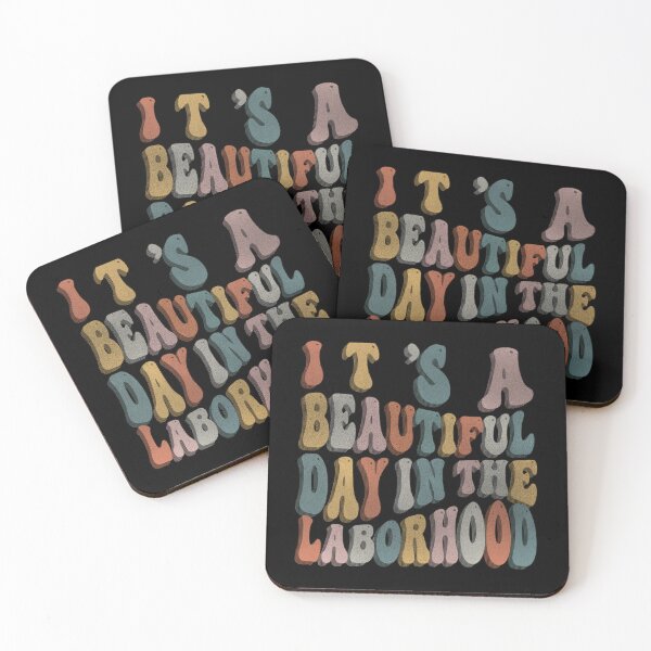 Item preview, Vintage Happy Labor Day It’s A Beautiful Day In The Laborhood, Groovy Wavy Labor Day  designed and sold by Quotesigner.