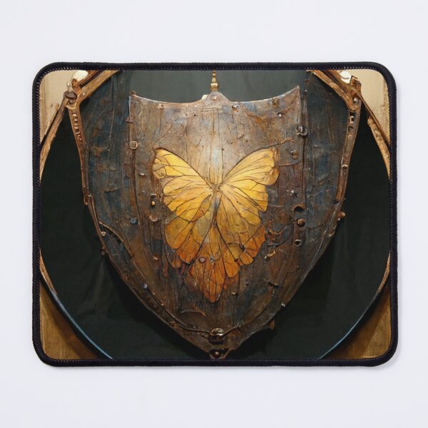 Item preview, Yellow Butterfly Shield designed and sold by selfreference2.