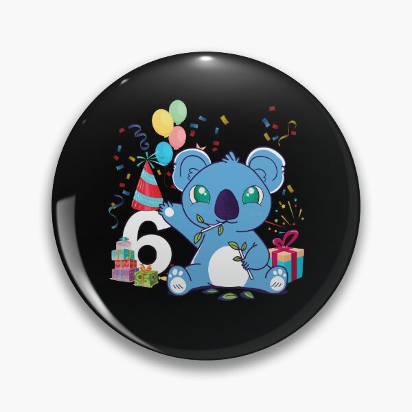 Artikelvorschau, Koala-Bärn-Mädchen 6. Geburtstag, der 6 Koala-Kindergeburtstag dreht entworfen und verkauft von Eddie SH.
