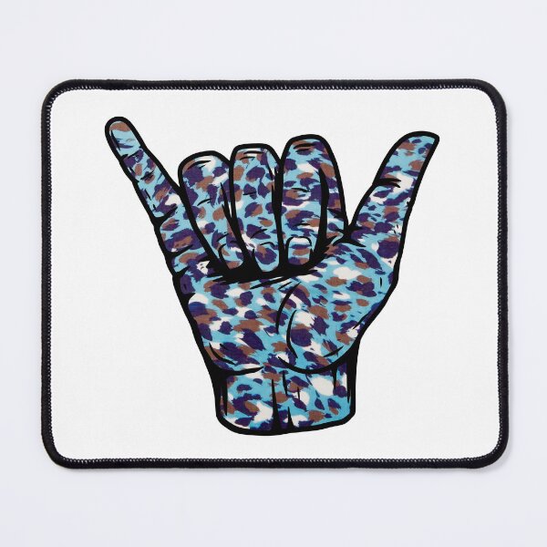 Item preview, Blue Cotton Candy Leopard Pattern Hang Loose Shaka designed and sold by EpicCreation.