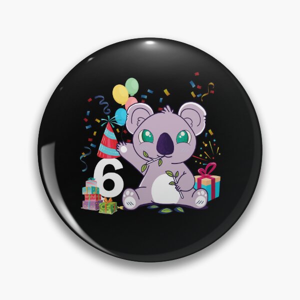 Artikelvorschau, Koala-Bärn-Mädchen 6. Geburtstag, der 6 Koala-Kindergeburtstag dreht entworfen und verkauft von Eddie SH.