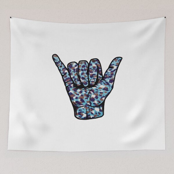 Item preview, Blue Cotton Candy Leopard Pattern Hang Loose Shaka designed and sold by EpicCreation.