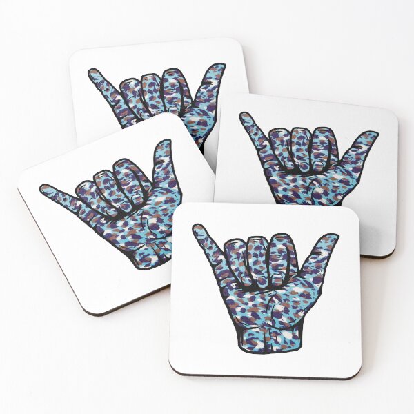 Item preview, Blue Cotton Candy Leopard Pattern Hang Loose Shaka designed and sold by EpicCreation.