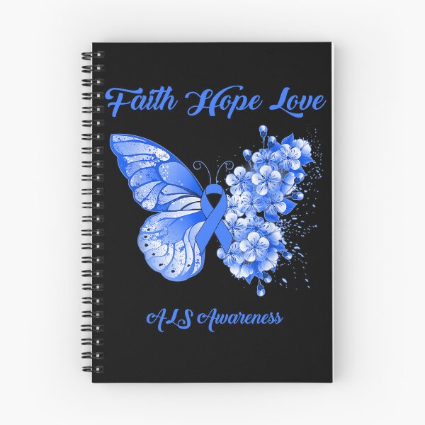Item preview, Faith Hope Love ALS Awareness Butterfly Ribbon Gifts designed and sold by Adropine.