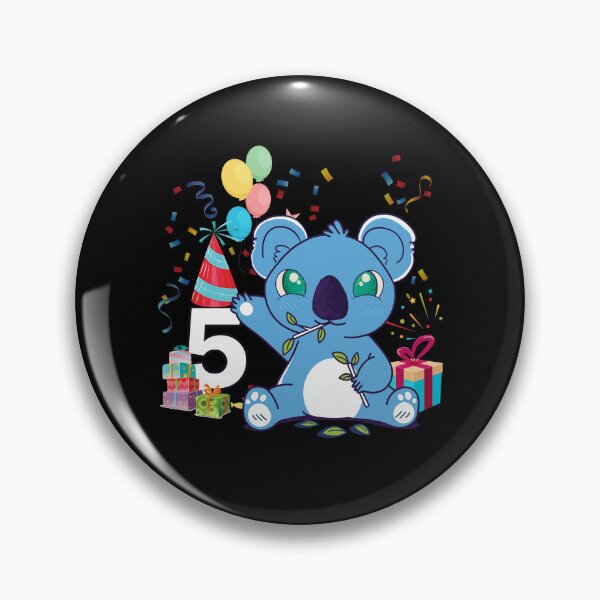 Artikelvorschau, Kopie von Koala Bear Girls 5th Birthday Turning 5 Koala Kids Birthday entworfen und verkauft von Eddie SH.
