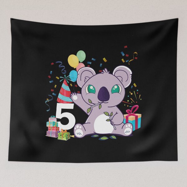 Item preview,  Koala Bear Girls 5th Birthday Turning 5 Koala Kids Birthday designed and sold by Eddie SH.