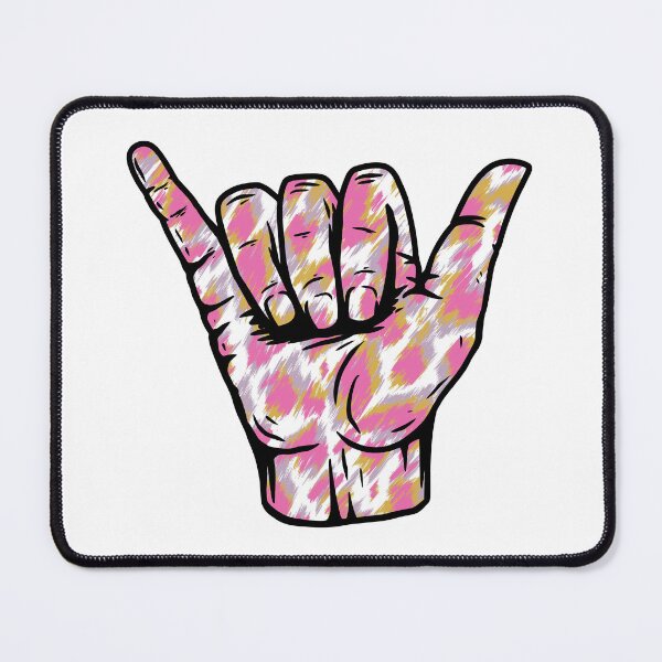 Item preview, Pink Cotton Candy Leopard Pattern Hang Loose Shaka designed and sold by EpicCreation.
