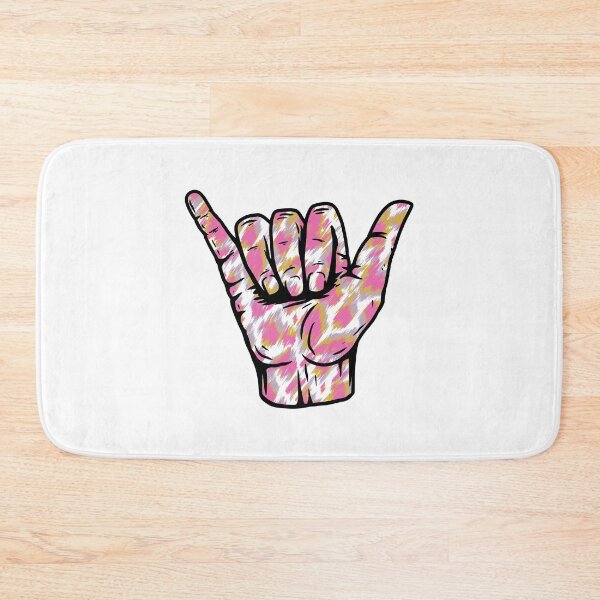 Item preview, Pink Cotton Candy Leopard Pattern Hang Loose Shaka designed and sold by EpicCreation.