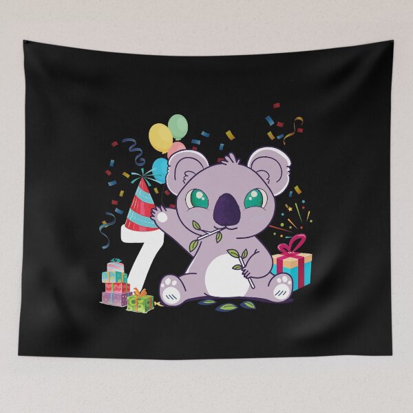 Item preview,  Koala Bear Girls 7th Birthday Turning 7 Koala Kids Birthday designed and sold by Eddie SH.