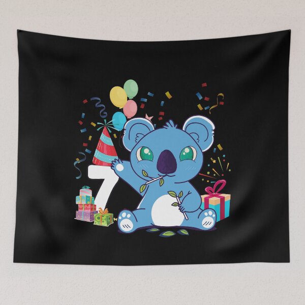 Item preview,  Koala Bear Girls 7th Birthday Turning 7 Koala Kids Birthday designed and sold by Eddie SH.
