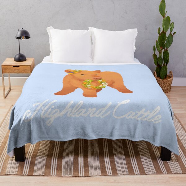Item preview, Adorable Highland Cattle with a Flower Wreath designed and sold by You Store.