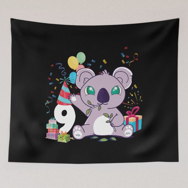 Item preview, Koala Bear Girls 9th Birthday Turning 9 Koala Kids Birthday designed and sold by Eddie SH.