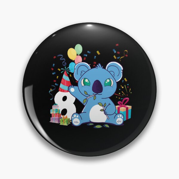 Artikelvorschau, Koala-Bärn-Mädchen 8. Geburtstag, der 8 Koala-Kindergeburtstag dreht entworfen und verkauft von Eddie SH.