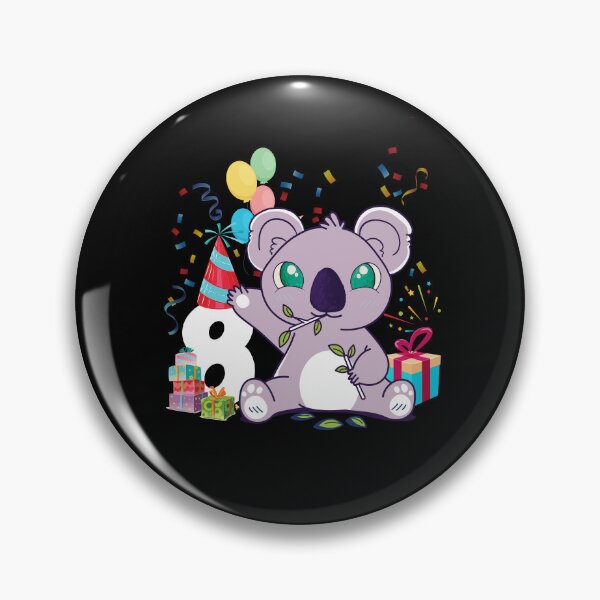 Artikelvorschau, Koala-Bärn-Mädchen 8. Geburtstag, der 8 Koala-Kindergeburtstag dreht entworfen und verkauft von Eddie SH.