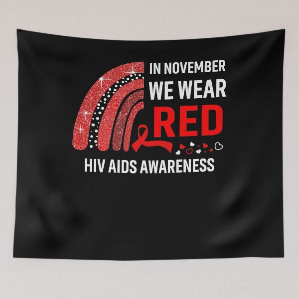 Item preview, In November We Wear Red Hiv Aids Awareness designed and sold by Gillosina.