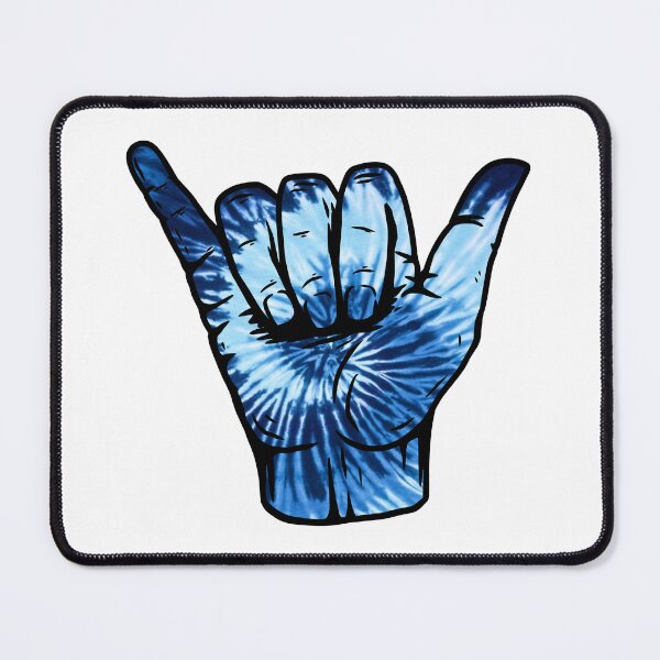 Item preview, Ocean Blue Spiral Tie Dye Pattern Hang Loose Shaka designed and sold by EpicCreation.