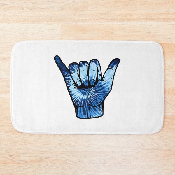 Item preview, Ocean Blue Spiral Tie Dye Pattern Hang Loose Shaka designed and sold by EpicCreation.