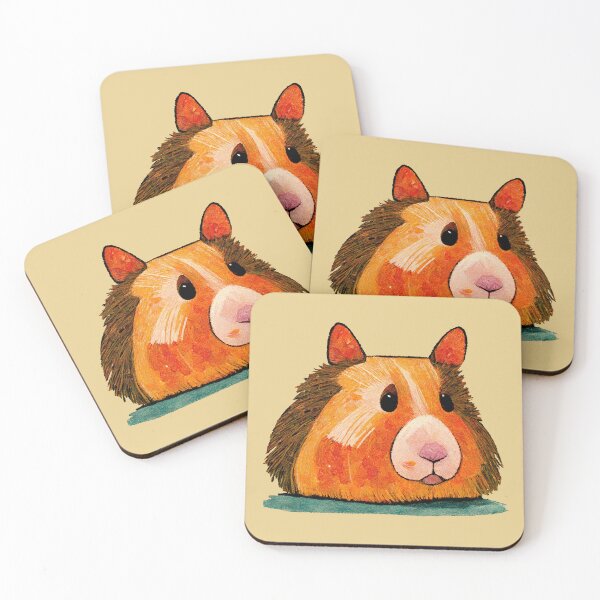Item preview, Cute Guinea Pig with Pink Nose Illustration designed and sold by ThePurpleMelon.