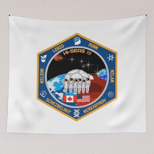 Artikelvorschau, HI-SEAS (Hawaii-Weltraumforschung Analog und Simulation) Mission 3 Logo entworfen und verkauft von Nikki SpaceStuffPlus.