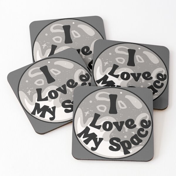 Item preview, I Love My Space Moon Circle Badge designed and sold by Pink Ribbon.