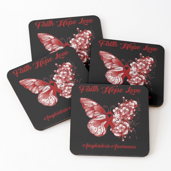 Item preview, Faith Hope Love Amyloidosis Awareness Butterfly Ribbon Gifts designed and sold by Adropine.