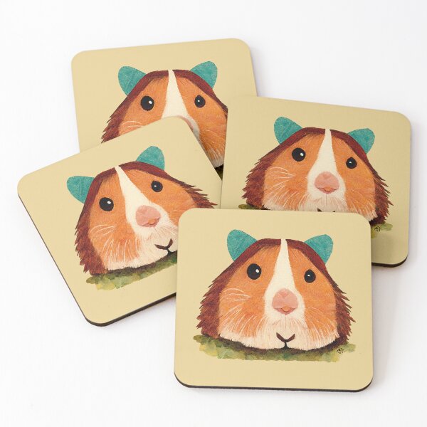 Item preview, Cute Guinea Pig with Pink Nose Illustration designed and sold by ThePurpleMelon.