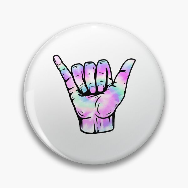 Item preview, Cotton Candy Spiral Tie Dye Pattern Hang Loose Shaka designed and sold by EpicCreation.