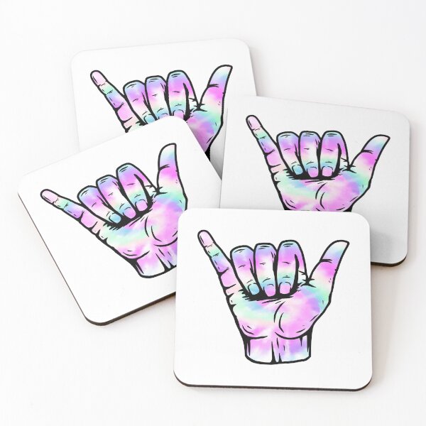 Item preview, Cotton Candy Spiral Tie Dye Pattern Hang Loose Shaka designed and sold by EpicCreation.