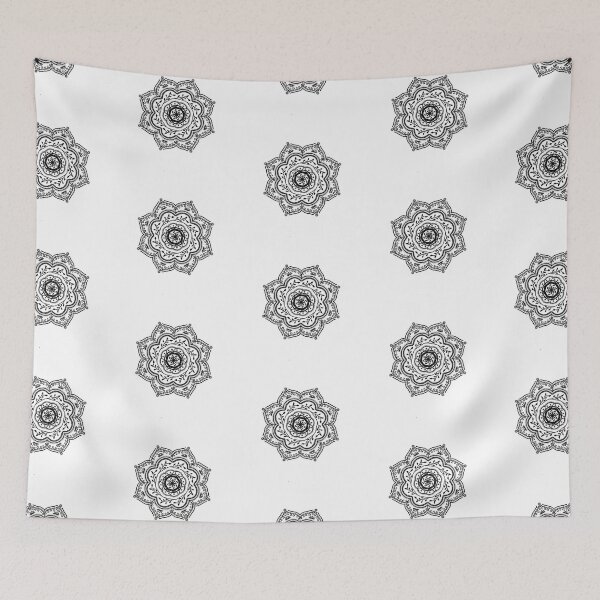 Item preview, Black Plant- themed Mandala designed and sold by grc23.