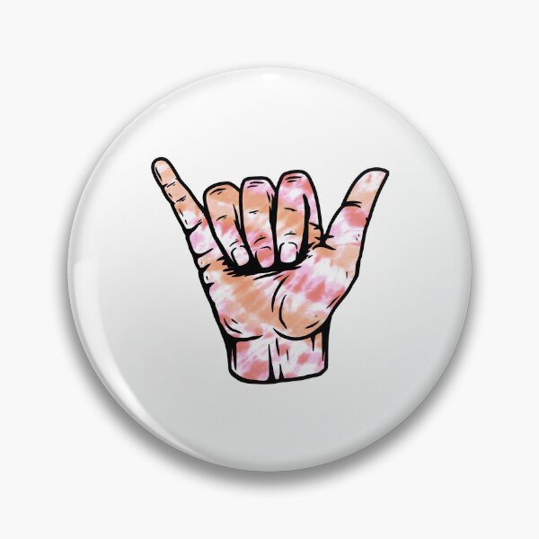 Item preview, Peachy Spiral Tie Dye Pattern Hang Loose Shaka designed and sold by EpicCreation.