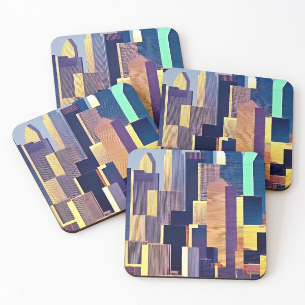 Item preview, Minimalist Dallas city skyline  designed and sold by Art-of-AI.