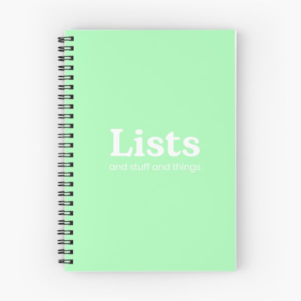 Item preview, Lists and stuff and things journal designed and sold by Your Word Co.