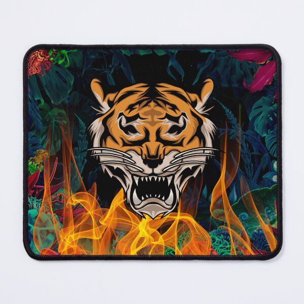 Item preview, Wild Jungle Tiger In Flames designed and sold by ArtOfStars.
