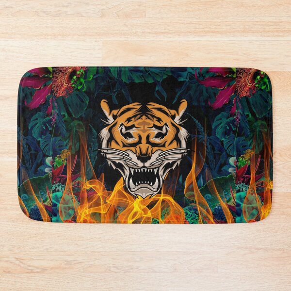 Item preview, Wild Jungle Tiger In Flames designed and sold by ArtOfStars.