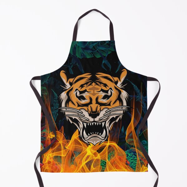Item preview, Wild Jungle Tiger In Flames designed and sold by ArtOfStars.
