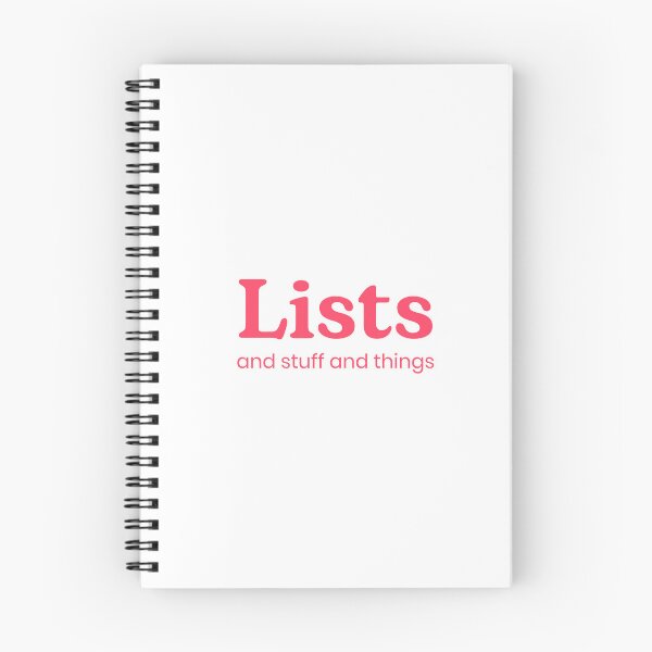 Item preview, Lists and stuff and things journal designed and sold by Your Word Co.