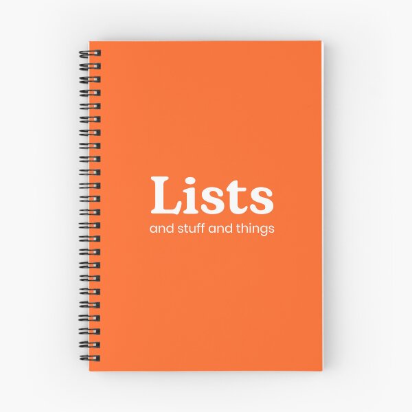 Item preview, Lists and stuff and things journal designed and sold by Your Word Co.